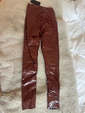 Commando Red Patent Leather Pants - size small